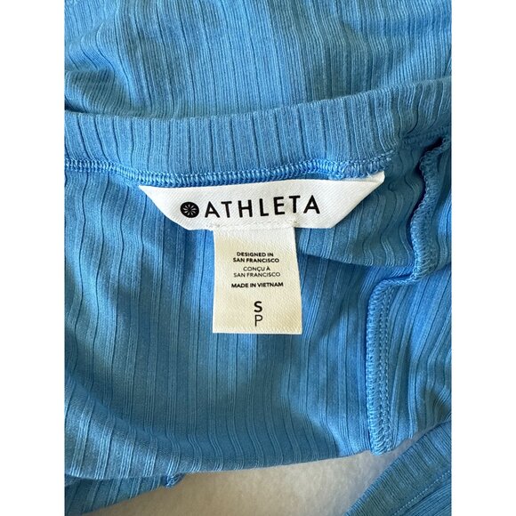 Athleta Perfect Rib Tank Racerback size SMALL Cornflower Blue - Picture 5 of 5